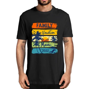XS-5XL 100% כותנה חופשה בהוואי 2022 התאמת בציר מצחיק של גברים חידוש במאווי הוואי גרפי חולצת טי מזדמן אופנת רחוב