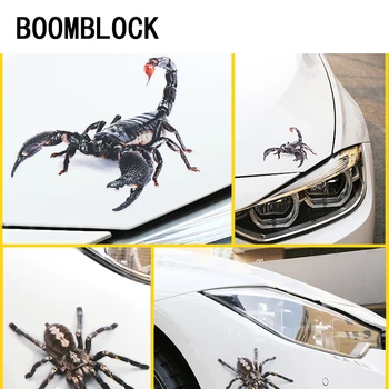 BOOMBLOCK 3D מגניב חיה סגנון רכב מדבקות עבור Bmw E46 E39 אאודי A3, A6, C5 A4 B6 מרצדס 203-211 מיני קופר אביזרים