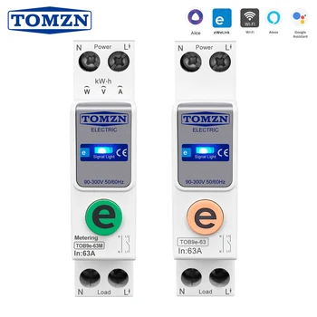 TOMZN ewelink 1P+N 63A 110V 220V WIFI חכם להחליף מטר אנרגיה קוט 