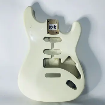 DB099G גמור גיטרה חשמלית גוף צבע לבן ST Strota מודל מותאם אישית איסוף וגשרים יד ימין עבור DIY