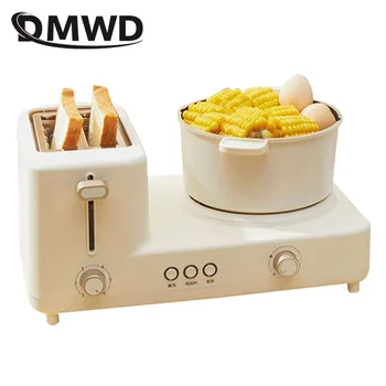 DMWD 6 ציוד לחם טוסטר סנדוויץ ' סטייק להכנת אטריות סיר טיגון אפייה מכונת 1.7 L סיר חם מזון פרייר ארוחת בוקר הכלי