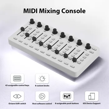MIDI Controlle מידי ערבוב קונסולה BT חיבור סוללות מסוג C-אספקת בקר USB מיקסר עבור רוב Electroacoustic מכשירים