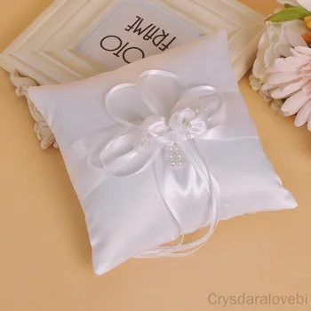 אירופה החתונה ניצן פרח מרובע כרית טבעת יצירתי כלה כרית טבעת הסרט טבעת פרח תמיכה החתונה אספקה