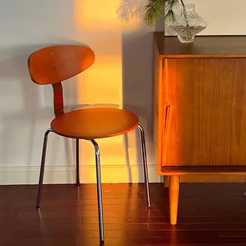 ברזל אמנות מודרנית כסאות אוכל מינימליזם נורדי יחיד בקומה כסאות אוכל Meta קריאה אופנה בג Cadeiras ריהוט הבית