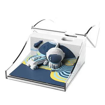 DIY יצירתיים פוסט הערות 3D נושא החלל עצמית מקל הערות עין הגנה פתקים דביקים חדשני 3D Memo Pad עבור משרדים הביתה