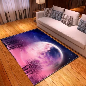 3D כוכבים בשמיים דפוס שטיחים עבור הסלון, חדר השינה, שטיח חדר ילדים אנטי להחליק את השטיח הביתה במסדרון קומה מחצלות הילד ליד המיטה שטיחים