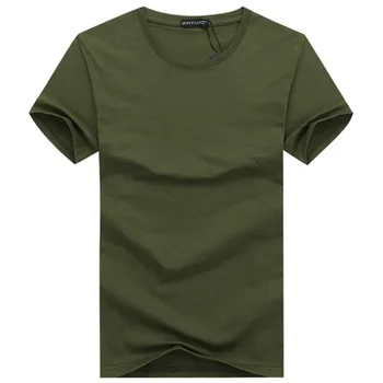 B6052 פשוט עיצוב יצירתי קו מוצק צבע כותנה חולצות גברים הגעה חדשה סגנון שרוול קצר לגברים חולצה בתוספת גודל