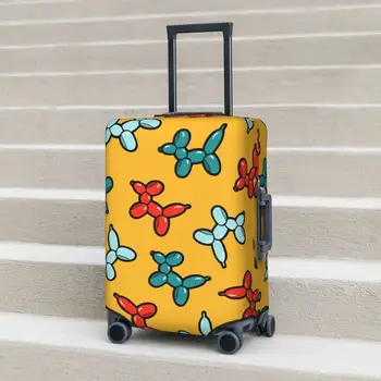 מבלון כלבים דפוס המזוודה לכסות את החופשה צהוב כיף המזוודות Accesories הגנה נסיעות