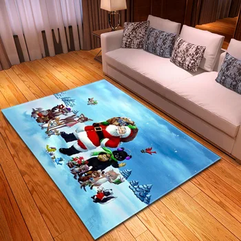 3D חג מולד קישוט רך שטיחים לחדר ילדים לשחק מחצלת פלנל זיכרון קצף שטיחים עבור הסלון מסיבת חג המולד שטיחים שטח