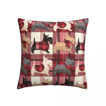 טרייר סקוטי חמוד גורים במקרים הכרית, מתנה עבור בעלי חיים כלבים כרית כיסוי מותאם אישית עיצוב Pillowcover על הספה 18