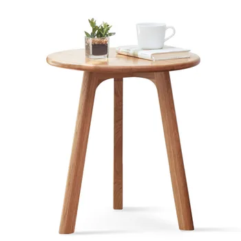 חמוד עיצוב מודרני עגול קפה שולחן אוכל עץ מלא על מרכז שולחן סלון שולחנות קפה הול Tavolo Salotto השולחן SY50CT