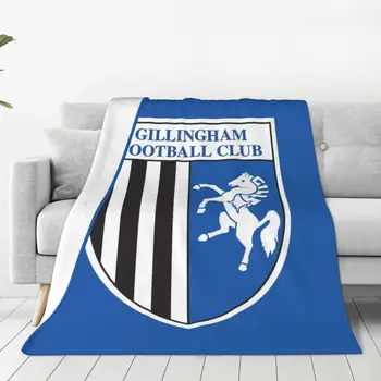 פלנל, שמיכה במועדון הכדורגל סוס כחול רך עמיד מצעים זורק לקמפינג מצעים מיטת ספה כיסוי