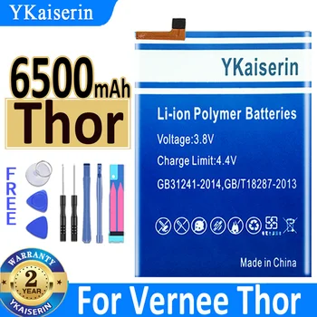 YKaiserin סוללה ThorE 6500mAh על Vernee תור E MTK6753 קיבולת גבוהה Bateria