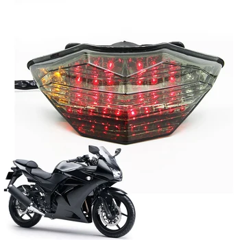 אופנוע שונה LED איתות אחורי אזהרה פנס אור בלם על קוואסאקי נינג ' ה 250 250R 300 Z300 2013-2016