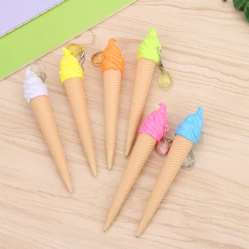 6Pcs חמוד גלידה עיפרון מכני קוריאנית סימולציה מזון ציור אוטומטי עיפרון לילדים מתנה סטודנט ציוד מכשירי כתיבה