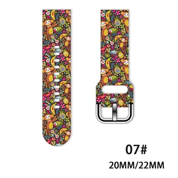 20mm 22mm הלהקה עבור Samsung Galaxy לצפות 3/46mm42mm/פעיל 2/46 ציוד s3 הגבול/S2/Huawei GT 2/2E סיליקון רצועה מצוירת