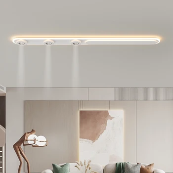 הרצועה הארוכה התקרה אור הזרקורים פשוט המודרנית במלתחה המרפסת במעבר יצירתי הסלון רקע צמודי LED נברשות