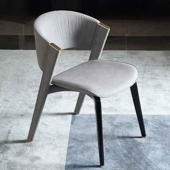 תירגע האוכל כיסאות עור משחקים עיצוב מודרני האוכל הכסא מחכה שולחן יוקרה, חדר שינה שולחן לכסא מלון מעצבים רהיטים