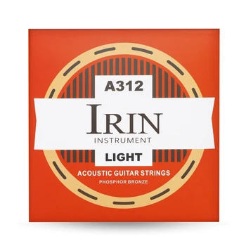 IRIN לאקוסטית A312 פלדת פחמן גבוהה הליבה אדום נחושת מפותל מפני קורוזיה ציפוי מיתרים לגיטרה גיטרה אביזרים