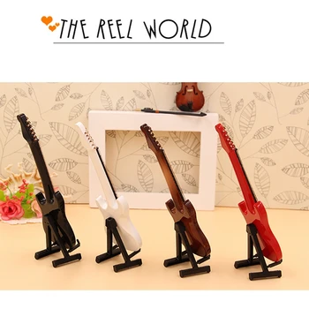 מיניאטורי גיטרה בס להציג מודל עץ מוסיקלי עיצוב