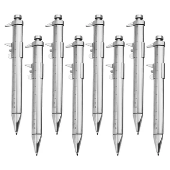 8 יח ' Caliper עט כדורי Multitool עטים תלמיד הגדלה של כדור-עטי כתיבה בסגנון רב-שימושית פלסטיק