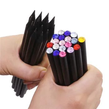 20pcs עץ שחור HB עיפרון צבעוני יהלום Kawaii הספר תלמיד מצייר ציור כתיבה ילדים עיפרון סטנדרטי עפרונות