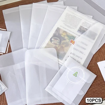 10PCS שקוף למחצה חומצה גופרתית נייר מעטפות עבור DIY גלויה כרטיס שקית אחסון הזמנה לחתונה מתנה אריזת התיק.