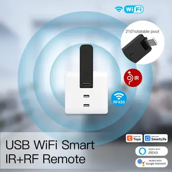 Tuya WiFi IR לשליטה מרחוק על מזגן טלוויזיה בית חכם אוניברסלי אינפרא אדום מרחוק Controller עבור Alexa הביתה