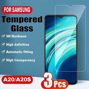 3PCS מזג זכוכית עבור סמסונג גלקסי A20 מגיני מסך על Samsung Galaxy A20S זכוכית מגן סרטים