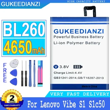 GUKEEDIANZI סוללה BL260, 4650mAh, באיכות גבוהה עבור Lenovo VIBE S1 לייט S1La40, כוח גדול, כלים חינם