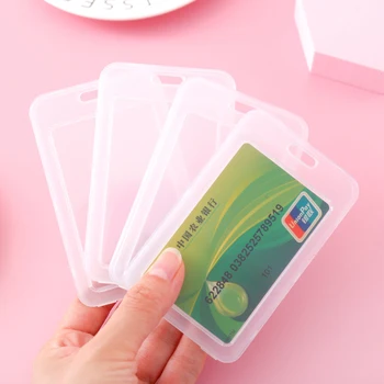 1pc פשוט פלסטיק שקוף השם לכסות את כרטיס האשראי שם בעל הכרטיס כיסוי