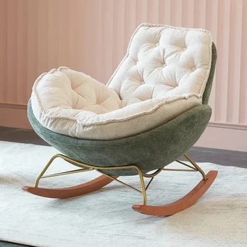 נדנדה הכורסה בסלון כיסאות טרקלין עיצוב עצלן יוקרה בסלון כיסאות לבנים נוח Silla נורדיקה רהיטים הביתה