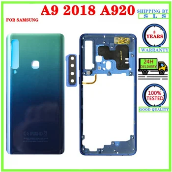 מלא דיור עבור Samsung Galaxy A9 2018 A920F SM-A920 LCD התיכון מסגרת לוח הסוללה כיסוי אחורי הדלת האחורית דיור מקרה