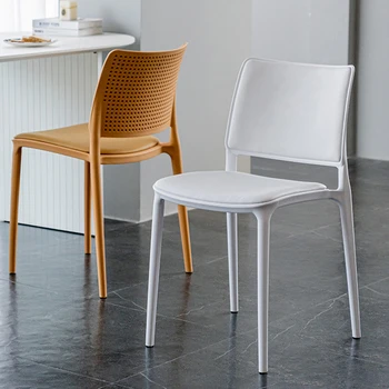 פשוט יחיד כיסאות חדר האוכל מרפסת נורדי סלון כסאות מטבח גינה מודרנית Sillas Cocina רהיטי גן LJ50DC