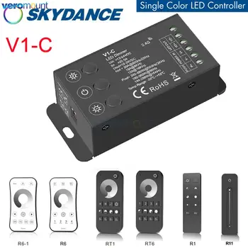Skydance V1-C LED דימר DC 12V 24V PWM בתדר מתכוונן 2.4 G RF לגעת שליטה מרחוק דימר יחיד הצבע LED רצועה להשתמש