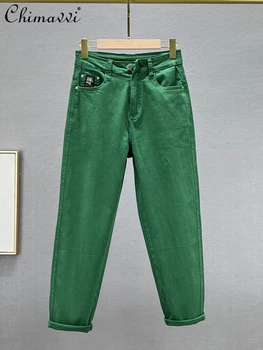 דק 'ינס לנשים 2023 בגדי קיץ אופנה חדשה מתיחה גבוהה המותניים ג' ינס רופף הרזיה כל-התאמת אבא Sarouel