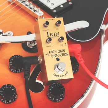 IRIN AN-14 גיטרה חשמלית השפעה דוושת רווח גבוה אפקט עיוות דוושת מ-AC/DC מחנק כבד מתכת עם מגוון רחב EQ