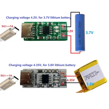 DDTC05MD סוג C-USB 5V ל-4.2 V 4.35 V Li-ion Li-Po סוללת ליתיום מטען מודול 3.7 3.8 V V 18650 סוללה של טלפון הנייד