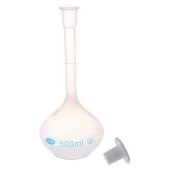 500Ml צוואר ארוך ברור פלסטיק לבן מדידת נפח הבקבוק.