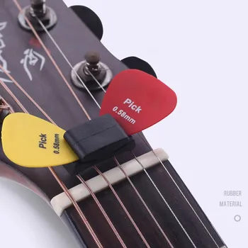 1pc גומי שחור מפרט קליפ חדש באיכות גבוהה המנעול ממוקם על הראש של הגיטרה בס, יוקליילי לבחור אביזרים