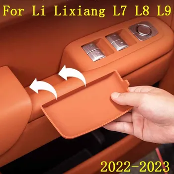 עבור Li Lixiang L7 L8 L9 2022 2023 המכונית סיליקה ג ' ל דלת פנימית ידית הדלת קערה אחסון כרית Anti-scratch הגנה אביזרים