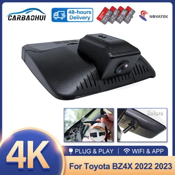 4K HD 2160P Plug And Play התקנה Wifi Dashcam רכב DVR מקליט וידאו שמצלמת הרכב טויוטה BZ4X 2022 2023 על ידי בקרת יישום