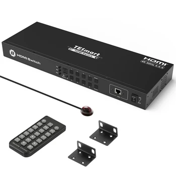 TESmart וידאו מיקסר Switcher HDMI 8 x 1 Multiviewer מטריקס מתג HDCP2.2 4k60hz HDMI מתגים