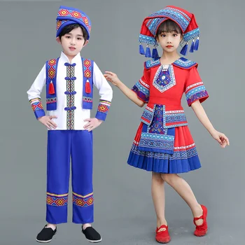 בגדי ילדים ג ' ואנג לאום אתנית בגדים האני בנים ובנות פסטיבל פעוטות ביצועים עסקיים הלבוש החדש