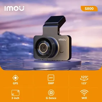 IMOU S800 Dashcam 4K WiFi גוף מתכת מקליט ראיית לילה-GPS המובנה התרסקות הבריח G-חיישן הקלטת לולאה עבור רכב DVR מצלמה