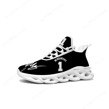 סן אנטוניו כדורסל דירות נעלי Mens Womens נעלי ספורט Wembanyama לא 1 נעלי ספורט תחרה רשת נעליים בהזמנה אישית הנעל