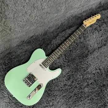 טל-גיטרה חשמלית, רוזווד סקייט אצבעות, גוף מהגוני, בצבע ירוק, 6 מיתרים Guitarra, violão, חינם הספינה 기타