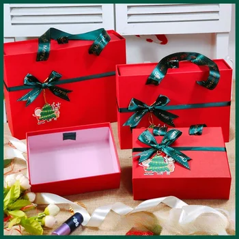 מתנת חג המולד קופסאות עם מכסים, מתנות דקורטיביות קופסות מתנת חג תיבות עבור מתנות חג המולד תיבות לשנה החדשה מתנת קופסא