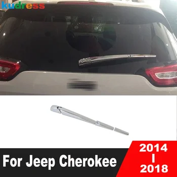 חלון אחורי מגב לכסות לקצץ ג 'יפ צ' ירוקי 2014 2015 2016 2017 2018 Chrome המכונית הזנב מגבים זרוע להב אביזרים