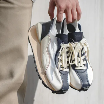 Maden ריצה נעליים מזדמנים עבור גברים כחול לבן נעלי טניס 2023 ריצה נעלי ספורט נוחות חיצונית לנשימה נעלי ספורט